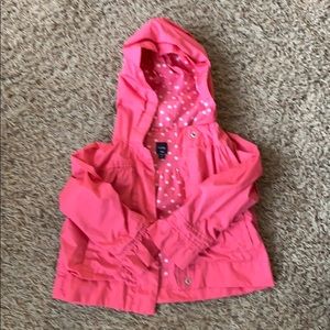 Pink and polka dot kids spring jacket
